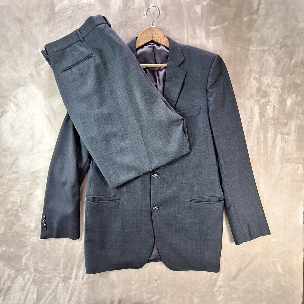 Brooks Brothers 1818 Fitzgerald Suit Mens Gray 100% Wool Made in USA 2 Button